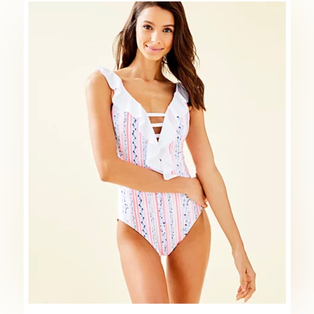 Lilly Pulitzer Carmen one piece swimsuit size 8